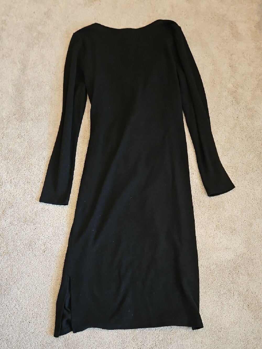 Motherhood Maternity Nursing Black Long-Sleeve Tie-Front Knit Dress - Picture 10 of 11